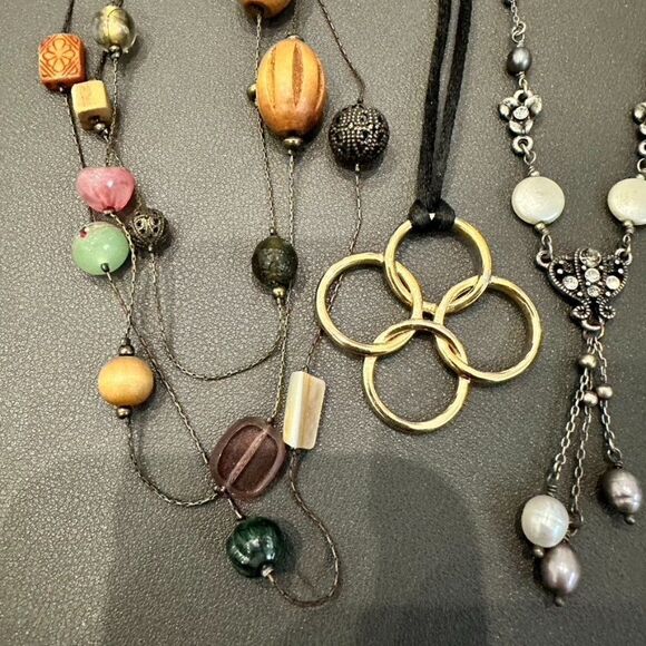 Lia Sophia Statement Beaded Pendant Necklace Bundle # - Picture 3 of 6